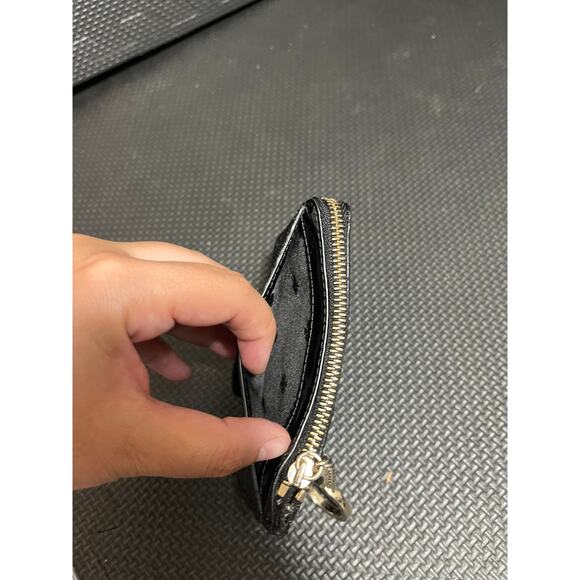 KATE‎ SPADE NEW YORK ODETTE SMALL L-ZIP BLACK GLITTER CARD HOLDER - Picture 5 of 8